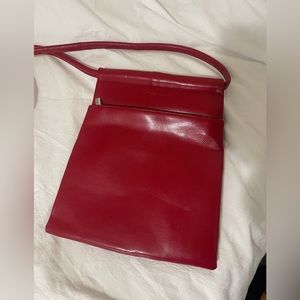 TUCI ITALIA red leather bag NEVER USED